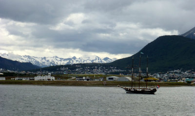 Leaving Ushuaia, Argentina in the Beagle Channel