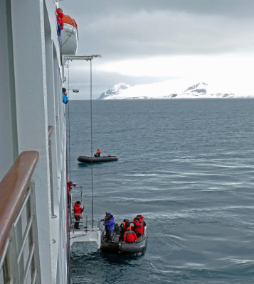 Loading a Zodiac to Go Ashore in Hope Bay