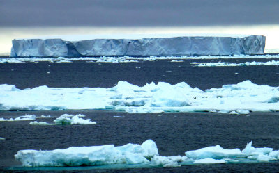 Sailing Past a Large Tabular Iceberg