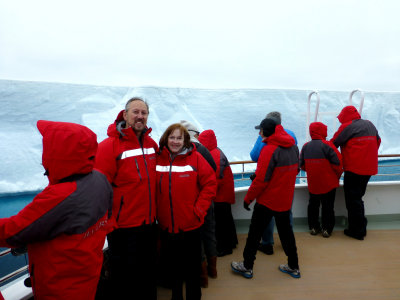 Tabular Iceberg in Background Estimated to be 1 Mile Long