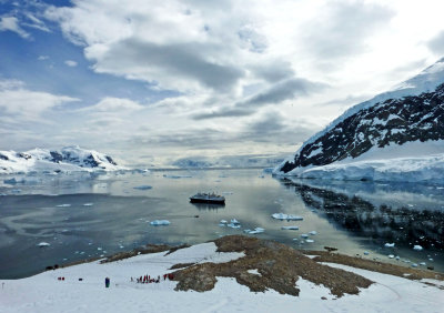 Neko Harbor Viewed from Top of Mountain