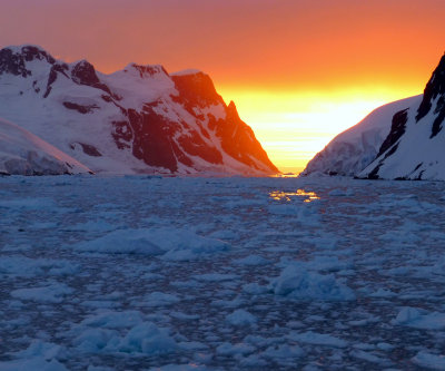 A Semi-solid Ice Field Guards the Lemaire Channel