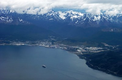 Flying over the Beagle Channel