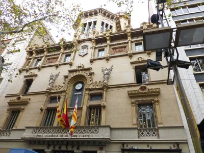 Building on Las Ramblas in Barcelona