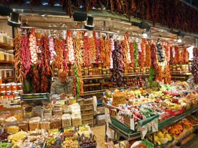 Spice Stall in Mercat de la Boqueria in Barcelona