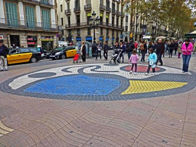 Mosaic on Las Ramblas by Joan Miro