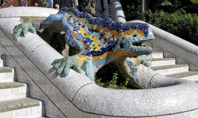 Gaudi's Mosaic Salamander known as 'el drac' (the Dragon)