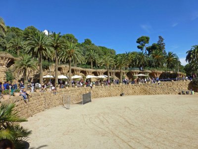 Gaudi's Terrace Walls at Parc Guell