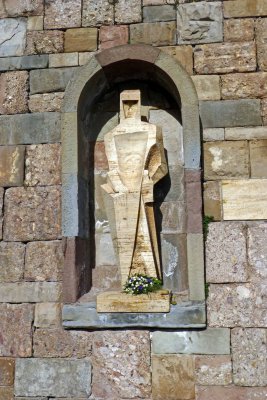 Modernistic Statue of St. George at Montserrat