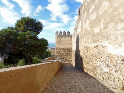 El Castillo de Gibralfaro in Malaga, Spain