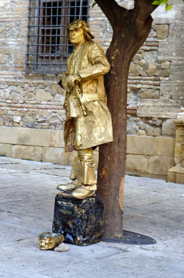 Street Performer Outside Malaga Cathedral