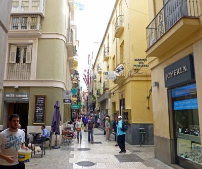 Calle Nueva Pedestrian Street in Malaga, Spain