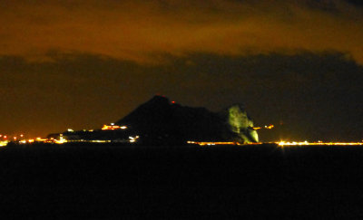 The Rock of Gibraltar at Night