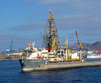 Deepwater Discovery Drilling Ship docked at Las Palmas, Canary Islands