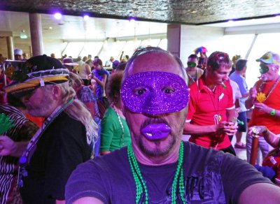 Ready for the Mardi Gras Party on the Carnival Sunshine