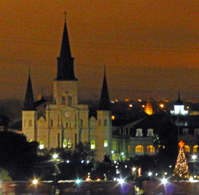 Sailing Past St. Louis Cathedral at Midnight