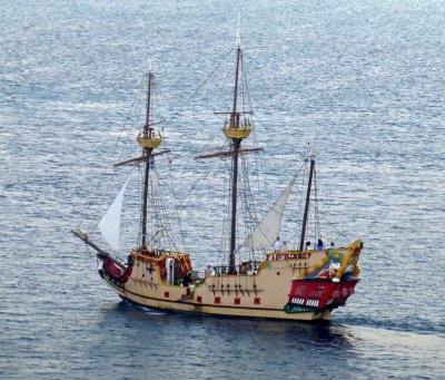 A Pirate Ship off the Coast of Grand Cayman