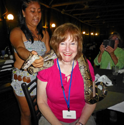 Susan with Snake Handler