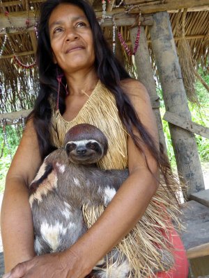 Yagua Woman with Sloth