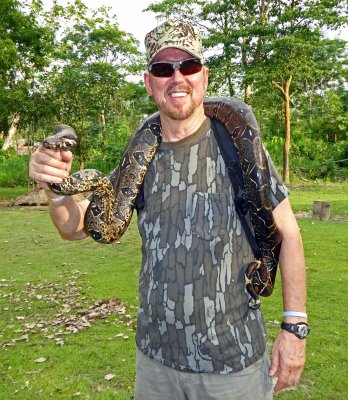 Bill with Red-tail Boa