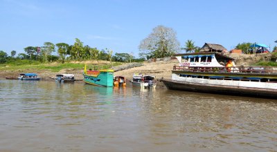 Landing at Tiny Village on the Amazon