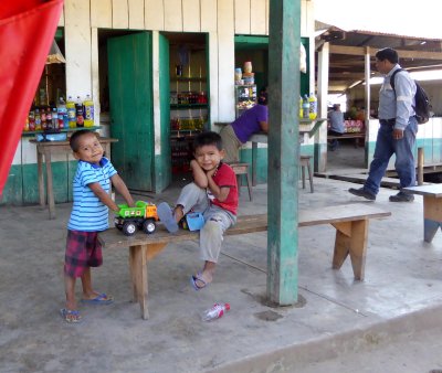 Peruvian Boys Living on the Amazon