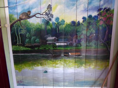 Mural on Wall of Amazon River Bar