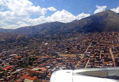 Landing in Cuso, Peru
