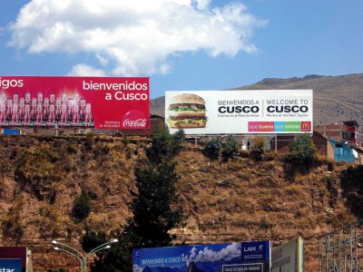 Coca Cola and McDonalds Welcome You to Cusco, Peru