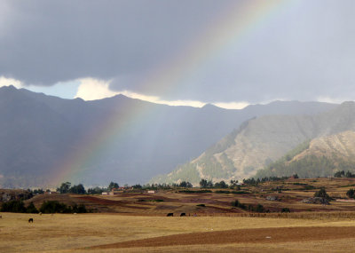 Rainbow over Peruvian Countryside
