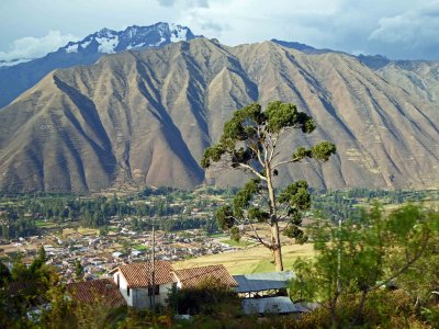 Urubamba, Peru lies in the Shadow of Mount Chicon