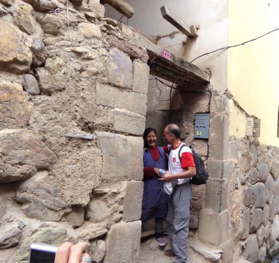 Ronald's (local guide) mother-in-law lives in House with Incan Stone Walls