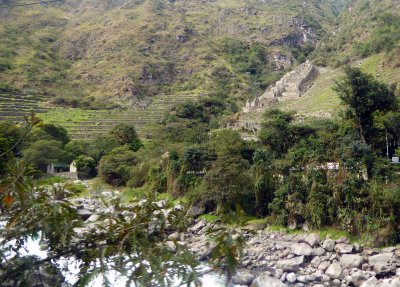 Incan Ruins and Terraces along the Vilcanota River