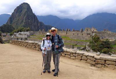 Overlooking the Main Square of Machu Picchu