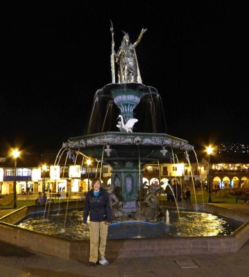 Inca Statue in Plaza de Armas, Cusco