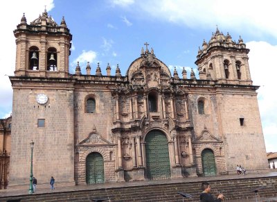 Cusco Cathedral started in 1559 on top of Incan Temple called 'Kiswarkancha'