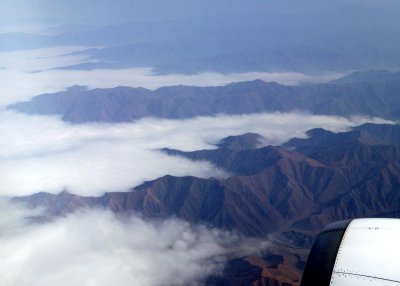 Flying over the Andes enroute to Ecuador