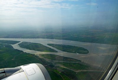 Flying over the Guayas River, Ecuador