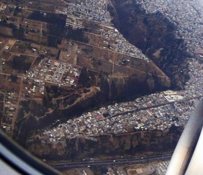 Quito Neighborhoods built on Tops of Cliffs