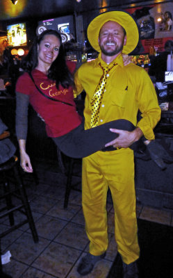 Curious Georgette & the Man in the Yellow Hat at the Funky Pirate