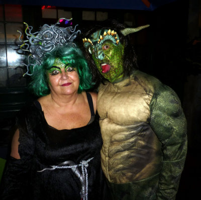 Medusa meets the Lizardman at the Funky Pirate