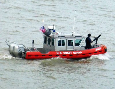 Coast Guard Escort on the Mississippi River