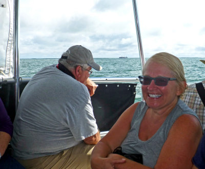 Joyce on the Tender to Belize