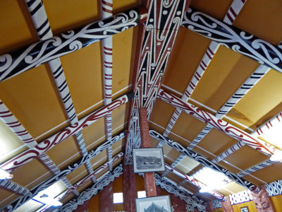 Ridgepole and Rafters depict tribal backbone and  lineage of Maori tribe