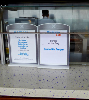 Time for a Crocodile Burger for Lunch
