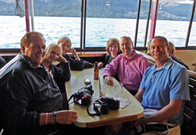 Ron, Donna, Donna, Susan, Bill, Charles aboard the TSS Earnslaw