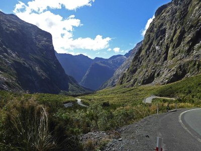 U-shaped Glacial Valley in Fiordland National Park, NZ