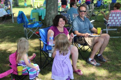 Cooling off in the shade.