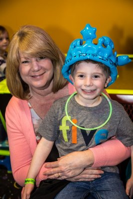 Maureen with grandson, AJ.