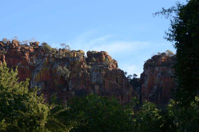 The hiking gap to reach the waterberg plateau